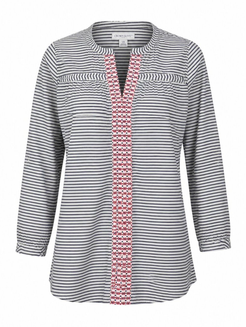 J. Crew Popover embroidered peasant boho long sleeve top size 0